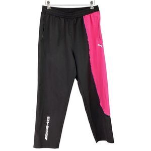 Puma Track Pants Mens L Black Pink Amg Mercedes Benz Petronas Woven Athletic